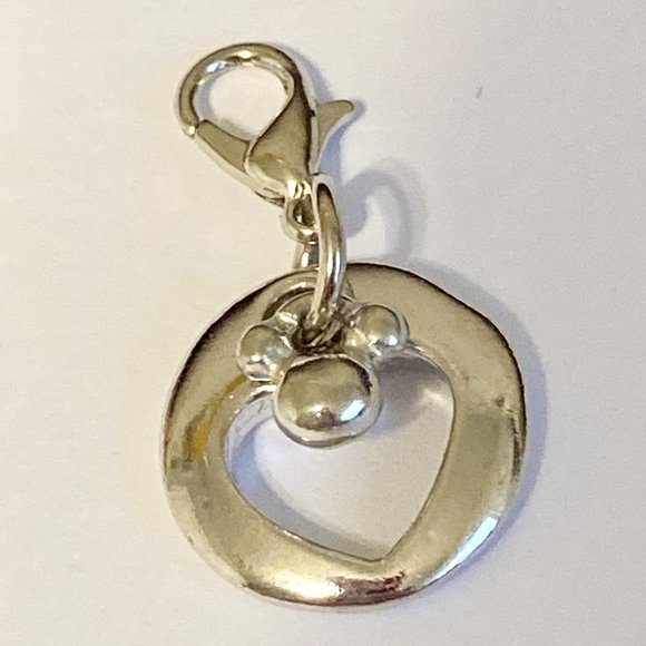 Vintage Mickey Mouse Heart Charm Bracelet Zipper Pull Backpack Purse Silver Tone - Picture 8 of 9